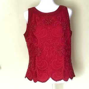 - JKARA beaded evening wear top